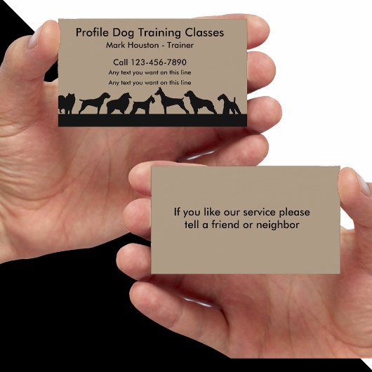 犬の訓練クラス 名刺