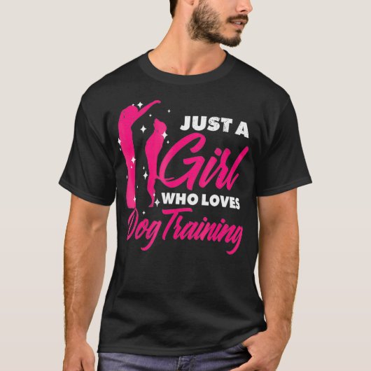 犬の訓練トレーナーが大好きな女の子 Tシャツ (正面)