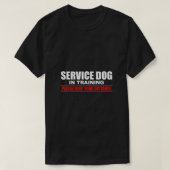 犬の訓練及びトレーナーの介助犬 Tシャツ (デザイン正面)