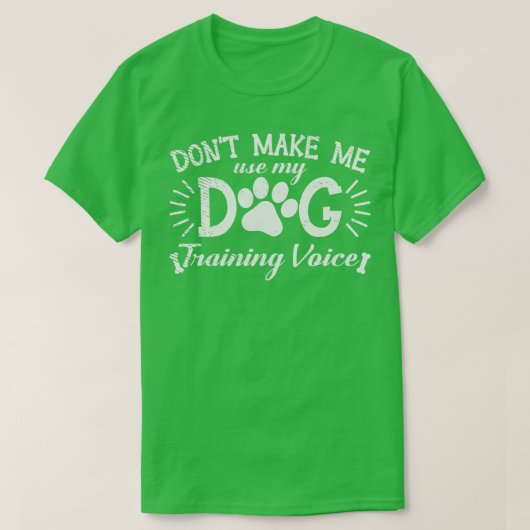 犬の訓練愛犬家ペット犬トレーナー Tシャツ (デザイン正面)