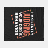 犬の訓練 フリースブランケット (正面(横))