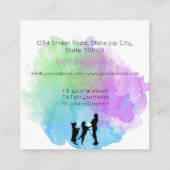 犬の訓練/犬のトレーナー スクエア名刺 (裏面)