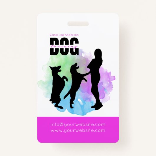 犬の訓練/犬のトレーナー バッジ (正面)