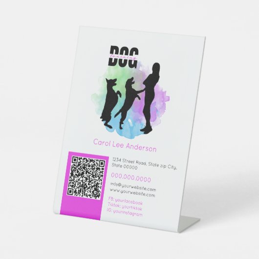 犬の訓練/犬のトレーナー 台座サイン (正面)