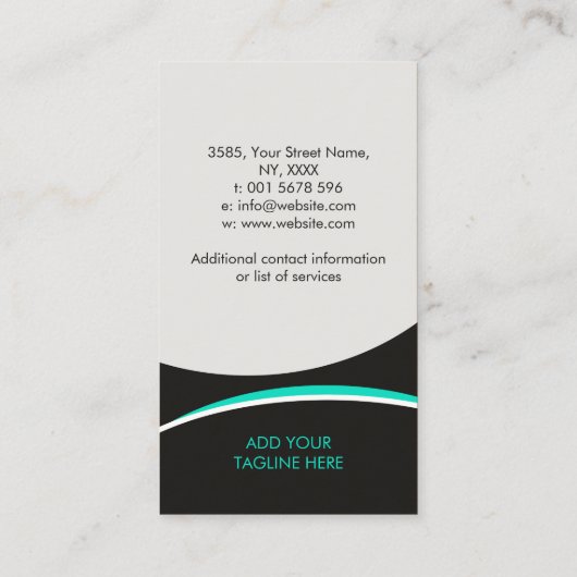 犬の訓練 – 行動コンサルティングビジネスカード 名刺 (裏面)