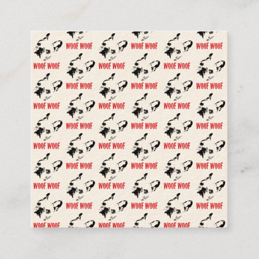 犬の託児所サービス スクエア名刺 (裏面)