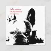 犬の託児所 スクエア名刺 (裏面)