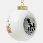 犬の記念のカスタムな陶磁器の球のオーナメント セラミックボールオーナメント (左)