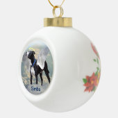 犬の記念のカスタムな陶磁器の球のオーナメント セラミックボールオーナメント (右)