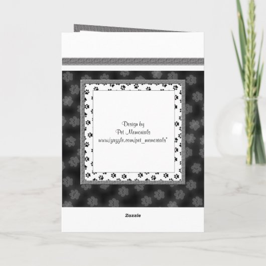 犬の記念の発表-ペット損失 案内状 (裏面)