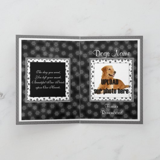 犬の記念の発表-ペット損失 案内状 (内部)