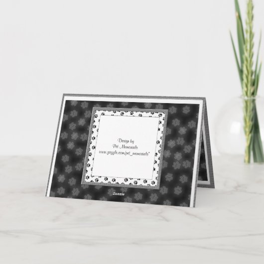 犬の記念カスタムのアナウンス – ペットの死 案内状 (裏面)