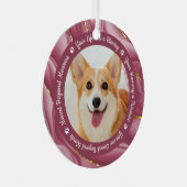 犬の記念バラ金ゴールドパーソナライズされた2ペット写真 メタルオーナメント (正面右)