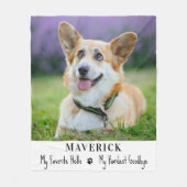 犬の記念ペットの失モダン敗の写真パーソナライズされた フリースブランケット (正面)