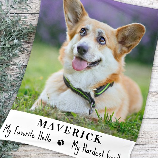 犬の記念ペットの失モダン敗の写真パーソナライズされた フリースブランケット