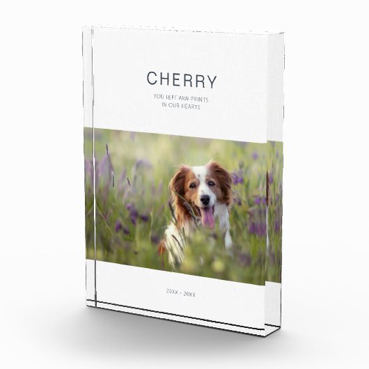 犬の記念ペットの損失 フォトブロック (右)