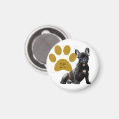 犬の記念写真パーソナライズされた マグネット (正面/裏面)