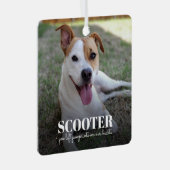 犬の記念写真 メタルオーナメント (正面右)