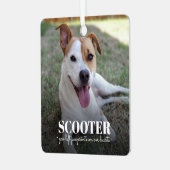 犬の記念写真 メタルオーナメント (正面左)