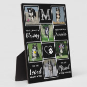 犬の記念品 – ペットの損失モノグラム犬の形見 フォトプラーク (側面)