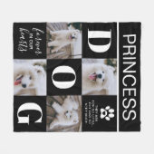 犬の記念品 |ペットの損失写真 フリースブランケット (正面(横))