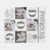 犬の記念品 |ペットの記憶 フリースブランケット (正面(横))