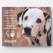 犬の記念品 – ペットロス記念記念キープサケ フォトプラーク (正面)