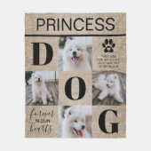 犬の記念品 |ペット悔やみや弔慰写真 フリースブランケット (正面)