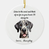 犬の記念品 | ペット記念碑 セラミックオーナメント (正面)