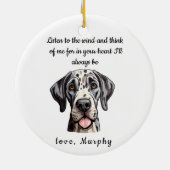 犬の記念品 | ペット記念碑 セラミックオーナメント (裏面)