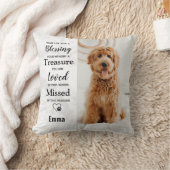 犬の記念悔やみや弔慰ペットの損失ペットの写真 クッション (ブランケット)