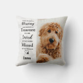 犬の記念悔やみや弔慰ペットの損失ペットの写真 クッション (裏面)