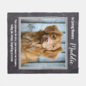 犬の記念悔やみや弔慰引用文 – ペットの損失 – ペットの写真 フリースブランケット (正面(横))