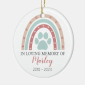 犬の記念撮影ペット セラミックオーナメント (左)