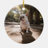 犬の記念撮影ペット セラミックオーナメント (裏面)