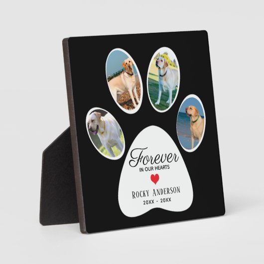 犬の記念碑 フォトプラーク (正面)