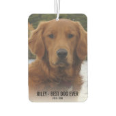 犬の記念碑、2枚の写真、最高の犬の過去、車 カーエアーフレッシュナー (裏面)