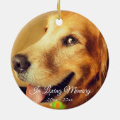 犬の記念碑 | B&Wバッファローチェック セラミックオーナメント (裏面)