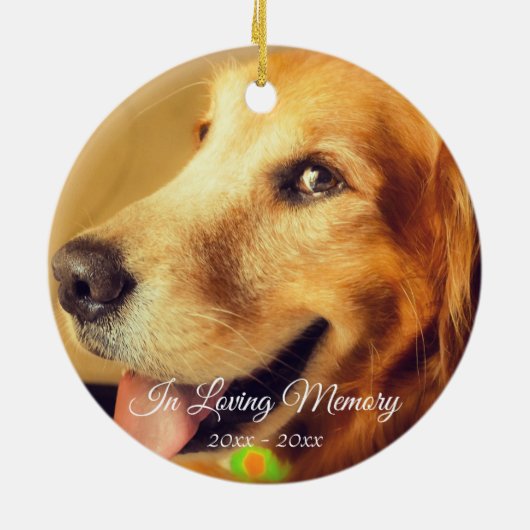 犬の記念碑 | B&Wバッファローチェック セラミックオーナメント (裏面)