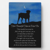 犬の記念美しい天国 フォトプラーク (正面)