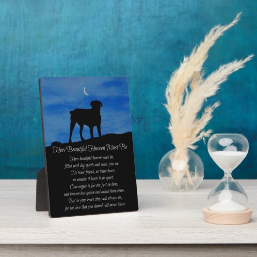 犬の記念美しい天国 フォトプラーク (側面)