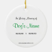 犬の記憶のオーナメントの/Goldenのレトリーバー セラミックオーナメント (裏面)