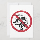 犬の許可なし招待状 招待状 (正面)