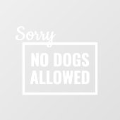 犬の許可なし標識、店頭標識 ウィンドウサイン (シート)