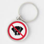 犬の許可なし標識 | Premium Keychain キーホルダー (正面)