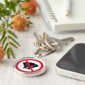 犬の許可なし標識 | Premium Keychain キーホルダー (側面)