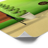 "犬の許可なし"美しい公園でおもしろい犬プール ポスター (角)