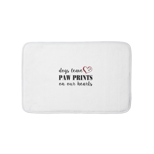 犬の許可の足はマットを印刷します バスマット (正面)