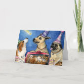 犬の誕生会カード カード (正面)