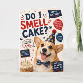 犬の誕生日おめでとう カード (正面)